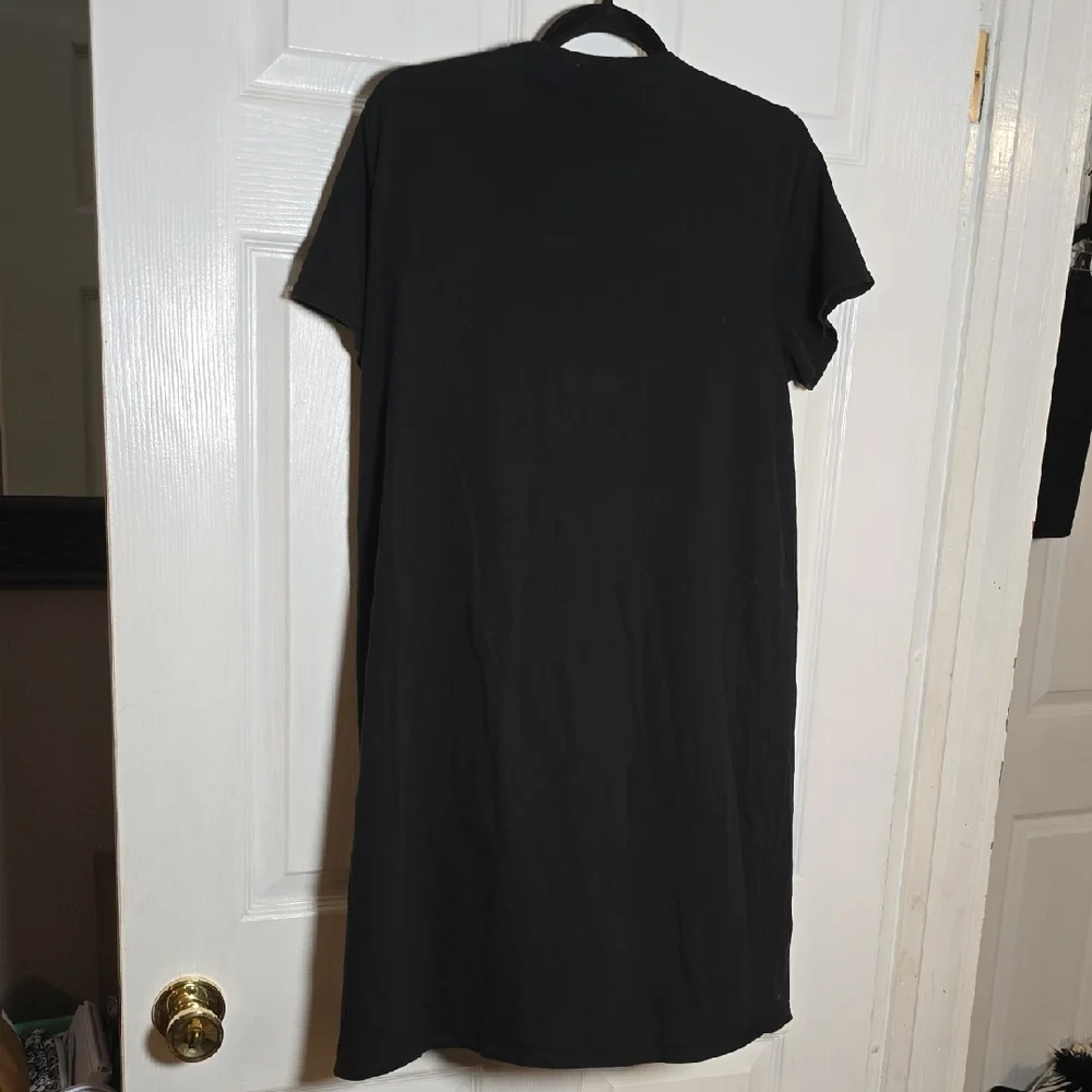 J. Crew Womens Large L Classic Black T-shirt Dress Garment